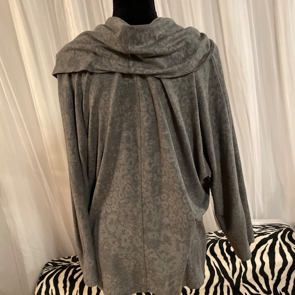 Sejour Size 2X Grey Cowl Neck Sweater - Picture 5 of 6